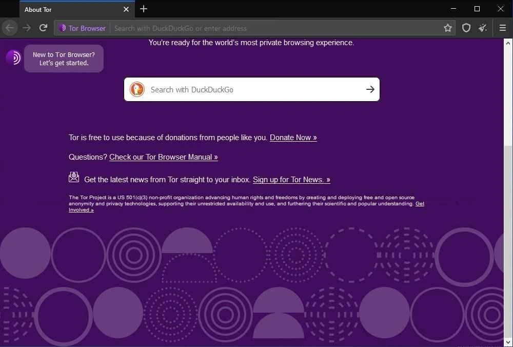 Tor Browser — لقطة شاشة 6