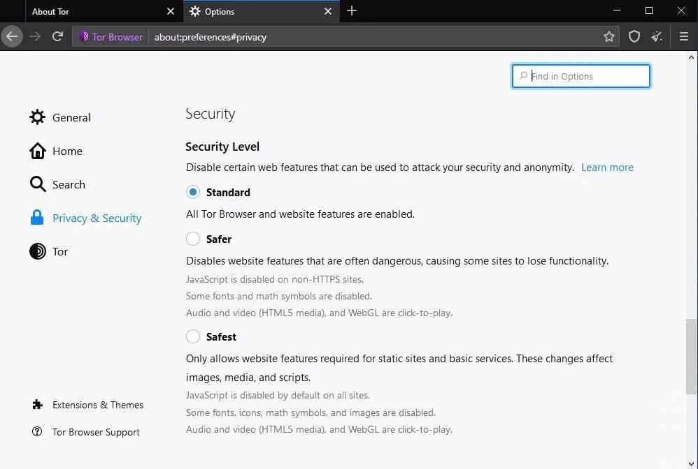 Tor Browser — لقطة شاشة 7